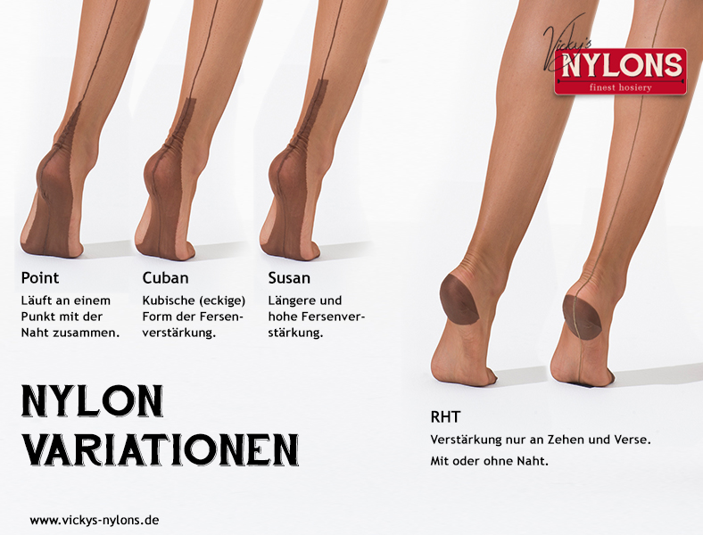 Hiel, cuban, point, nylon, vickys