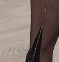 Nahtnylon klassieke Fully Fashioned Point Nahtnylons - Zwart met gouden of zilveren stiksels - Afbeelding 5