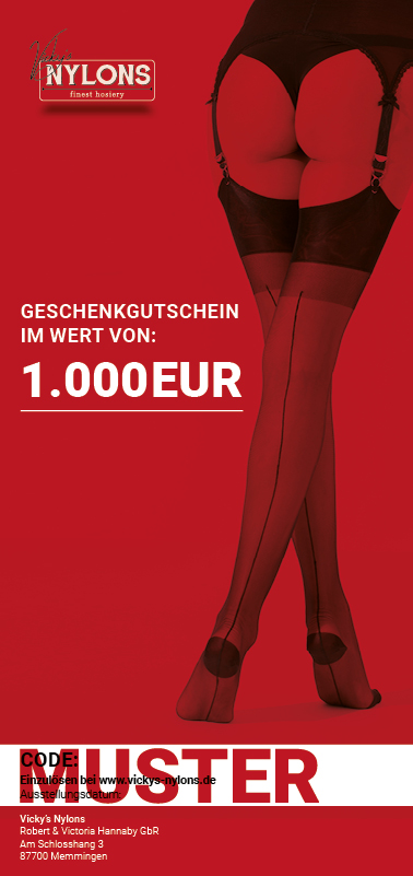 Vickys Nylons Geschek Gutschein Gift Voucher