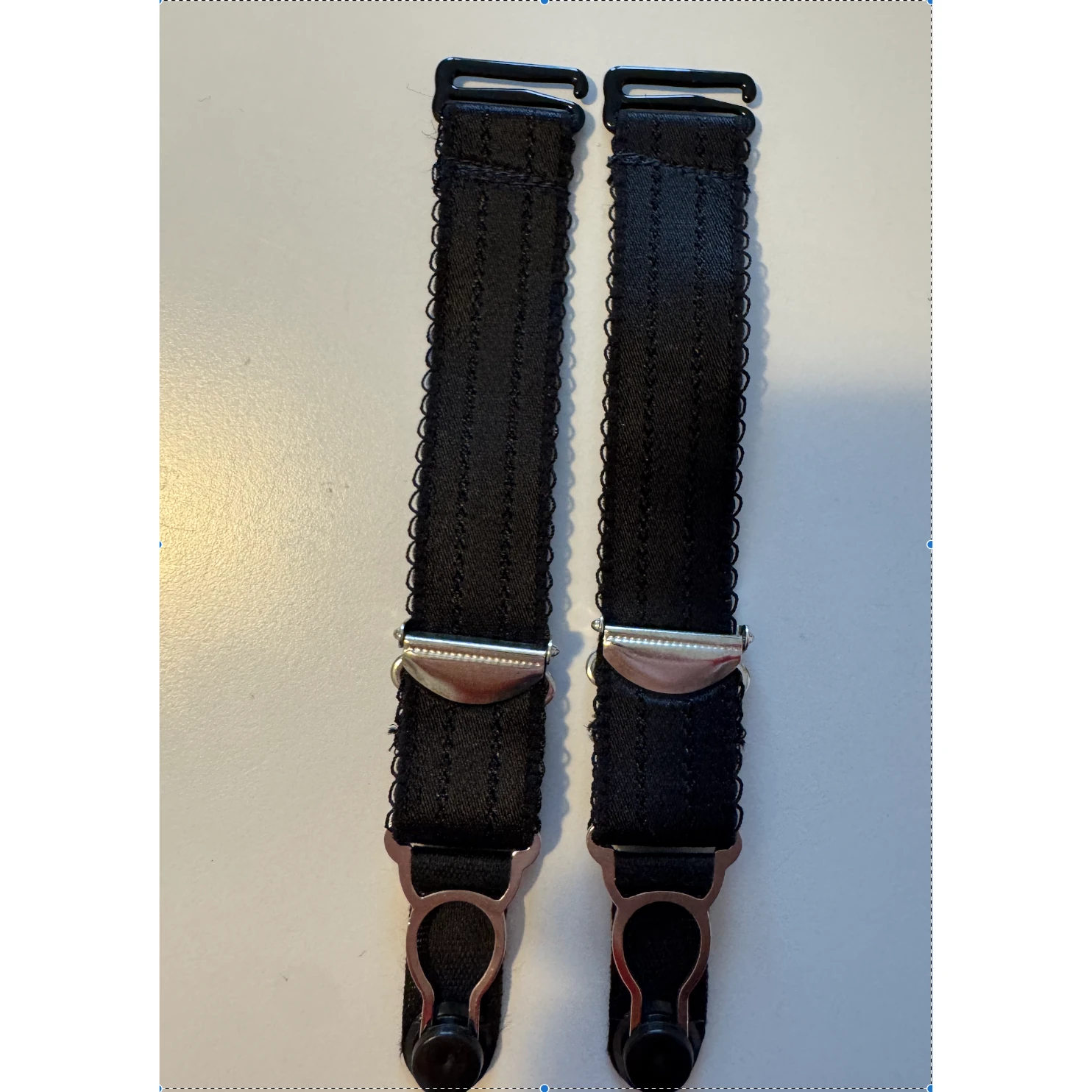 2 x Suspendely Suspender Strapsbänder 19mm breit Strumpfhalter und Clip zum anhaken