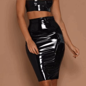 Vicky's Sexy Lack-Bleistiftrock  – Figurbetont & Sehr Verführerisch