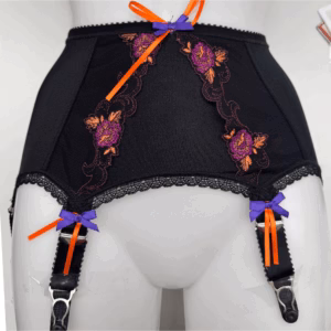 Superweicher Strumpfgürtel "AMBER mit 4 6 oder 8 Trägern Schwarz. Gr. S & M